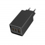 Мережевий зарядний пристрій ColorWay GaN3 Pro Power Delivery (2USB Type-C PDx3A;1USBx3A) Black (CW-CHS039PD-BK) (31048-03)