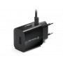 Мережевий зарядний пристрій REAL-EL CH-217 (2USB, 2.1A) Black + кабель Lightning