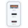 Мережевий зарядний пристрій Proda PD-73 (USB 3A; 2USC-C 3A) White (PD-A73-WH) (34239-03)