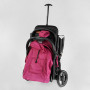 Візок прогулянковий дитячий "JOY" Comfort L-20115 колір РОЖЕВИЙ, рама сталь з алюмінієм, футкавер, підсклянник, телескопічна ручка