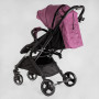 Візок прогулянковий дитячий "JOY" Comfort L-30201 колір ФІОЛЕТОВИЙ, рама сталь з алюмінієм, футкавер, підсклянник, телескопічна ручка