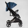 Візок прогулянковий дитячий "JOY" Comfort L-64055 колір СИНІЙ ДЖИНС, рама сталь з алюмінієм, футкавер, підсклянник, телескопічна ручка